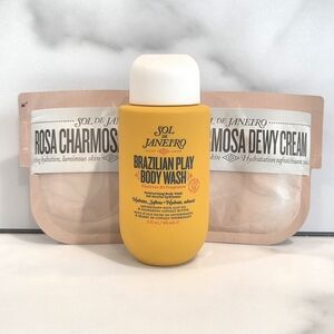 Sol De Janeiro Brazilian Play Body Wash 90ml & Rosa Charmosa Dewy Cream - NEW